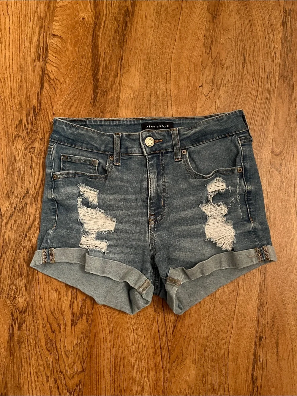 Aeropostale Midi Denim Shorts